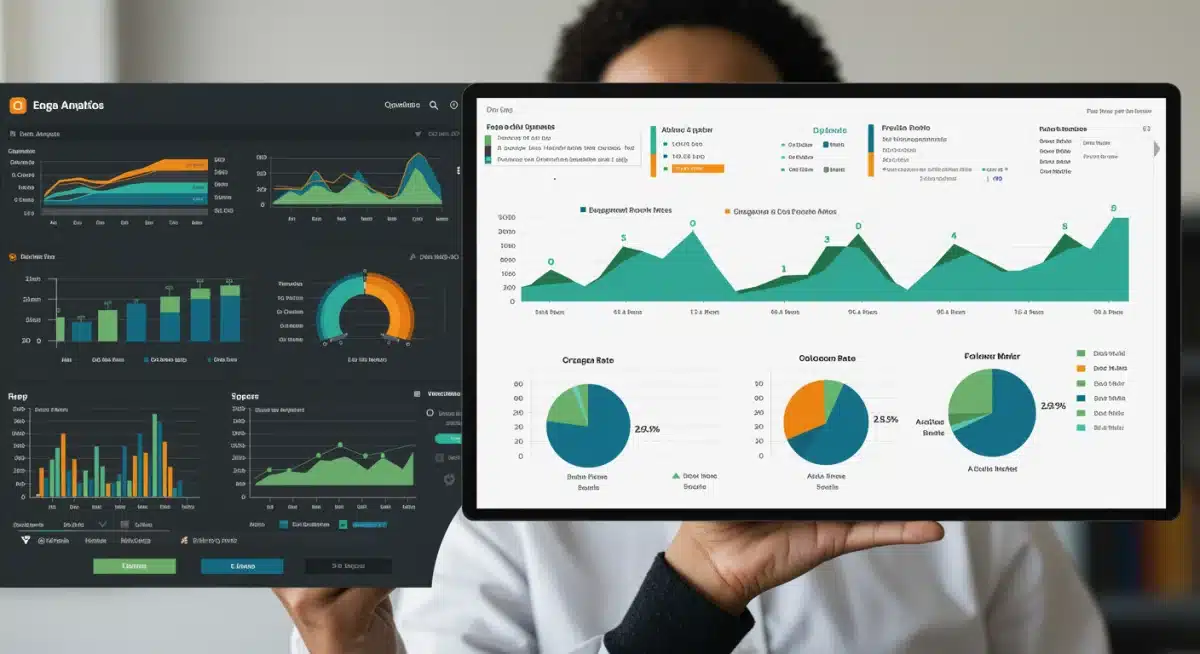 Painel de análise de dados de engajamento e métricas de marketing de influência no Brasil.