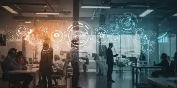 Profissionais colaborando em ambiente de inovação corporativa no Brasil