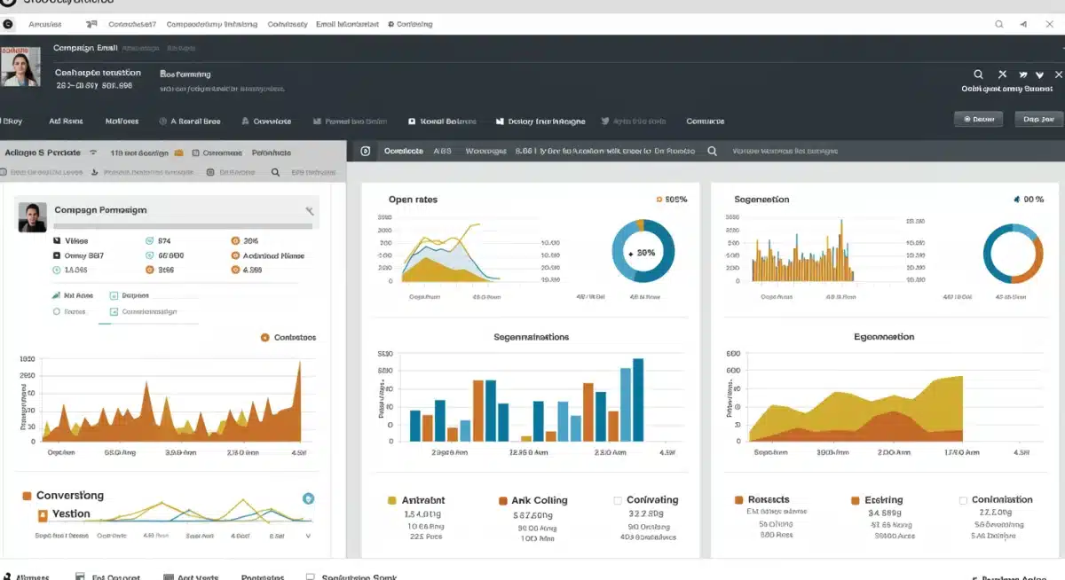 Dashboard de análise de campanha de e-mail marketing