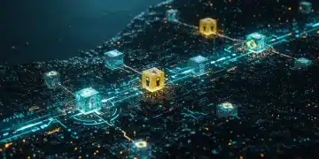 Rede blockchain segura protegendo dados e transações digitais no Brasil