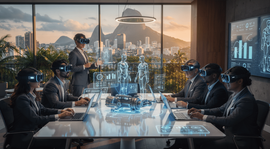 Metaverso Corporativo 2026: RA e RV para Treinamento e Colaboração no Brasil