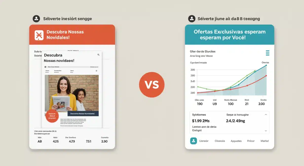 Comparativo de testes A/B em linhas de assunto de e-mail
