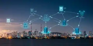 Infraestrutura de Edge Computing no Brasil conectando dispositivos IoT e processando dados localmente.