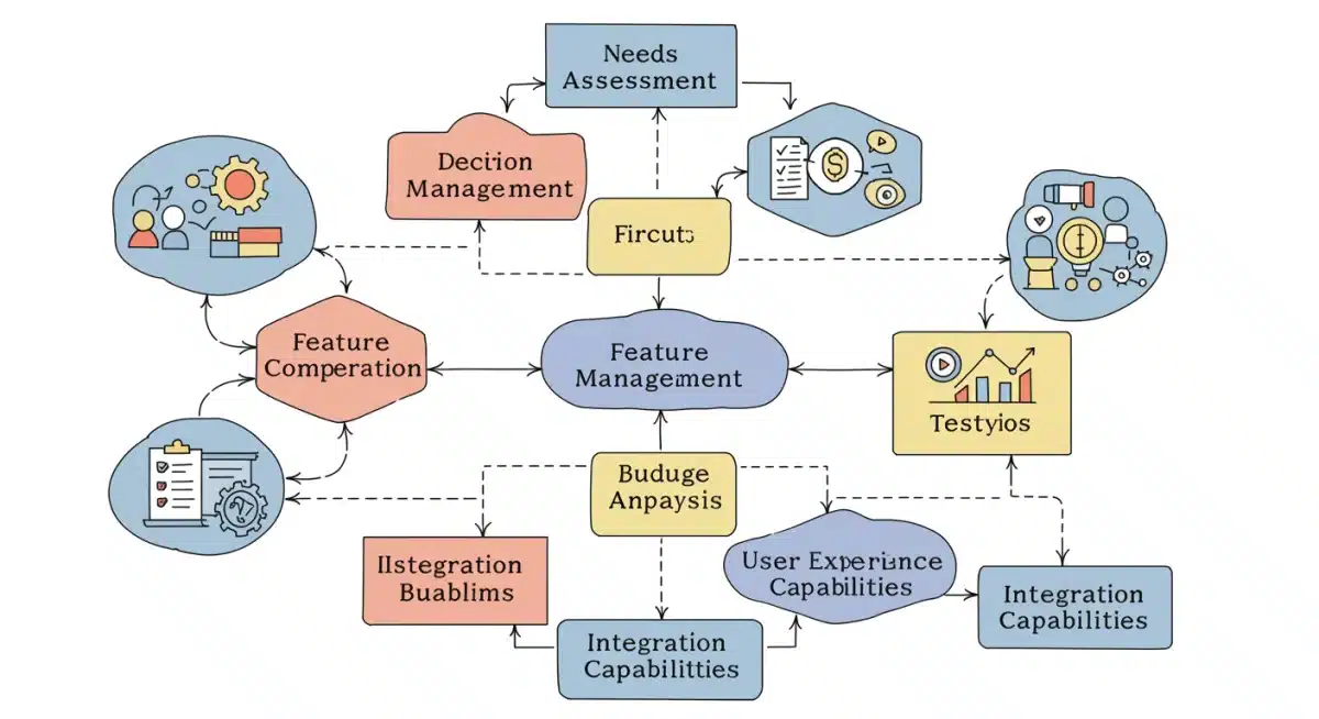 Fluxograma de decisão para escolha de ferramenta de gestão de projetos.