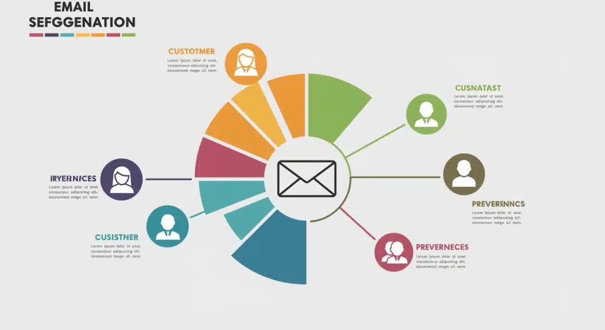 Infográfico explicando a segmentação de público para campanhas de email marketing eficazes.