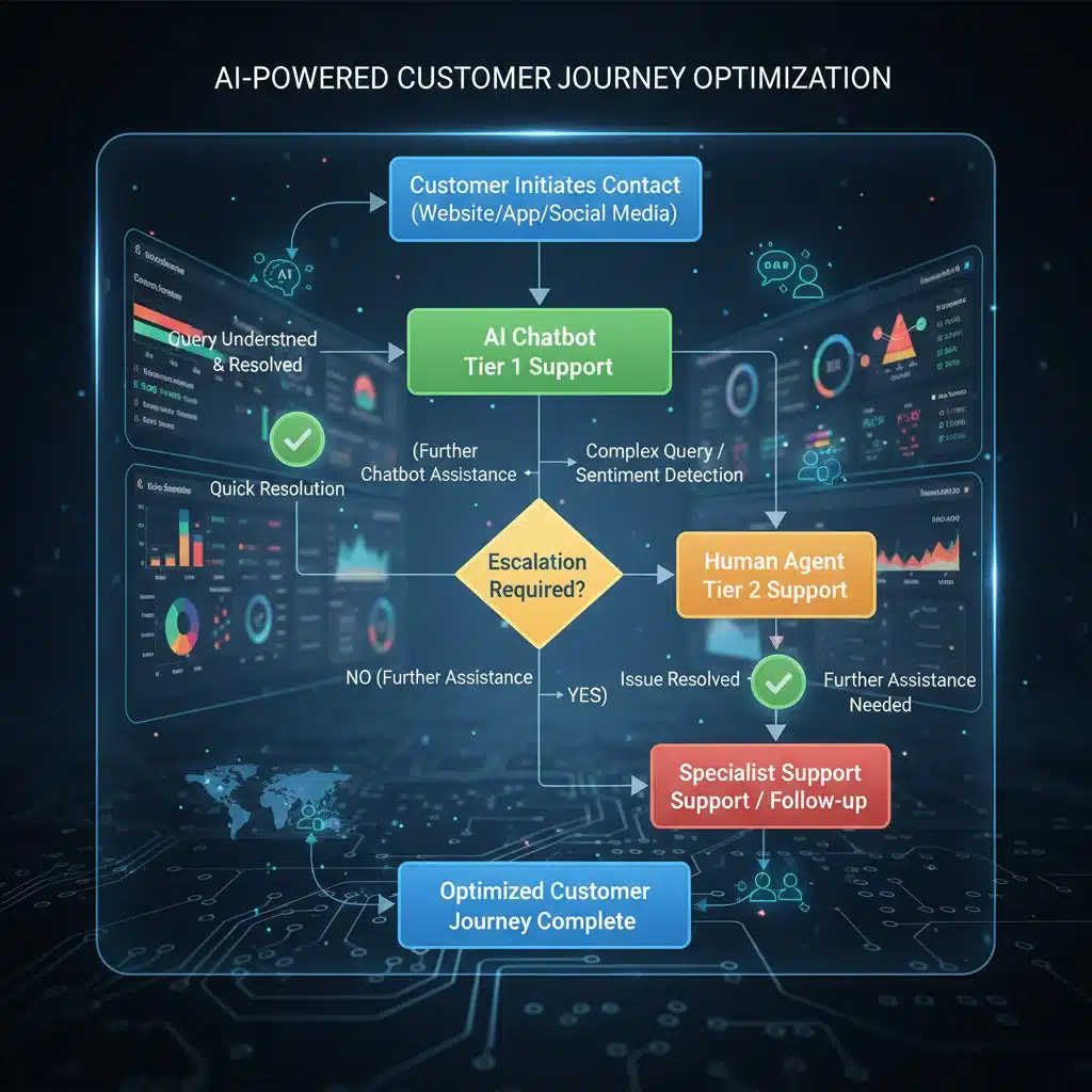 Fluxograma de atendimento ao cliente otimizado por chatbot de IA