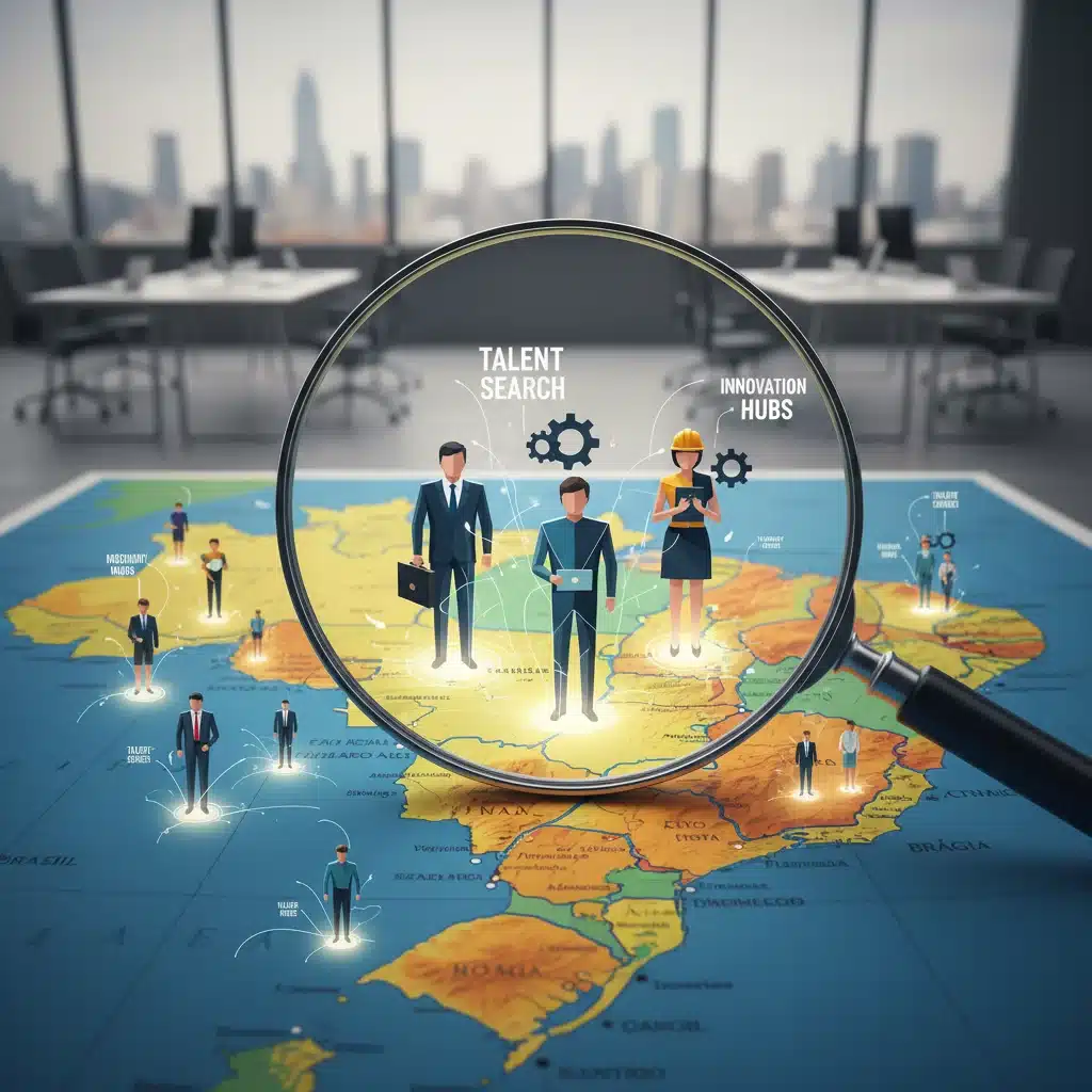 Atração de talentos no mapa do Brasil