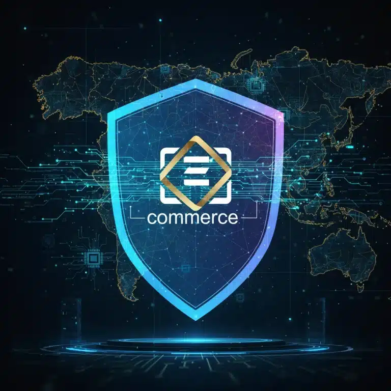 Escudo digital protegiendo un negocio online en España de ciberataques en 2026